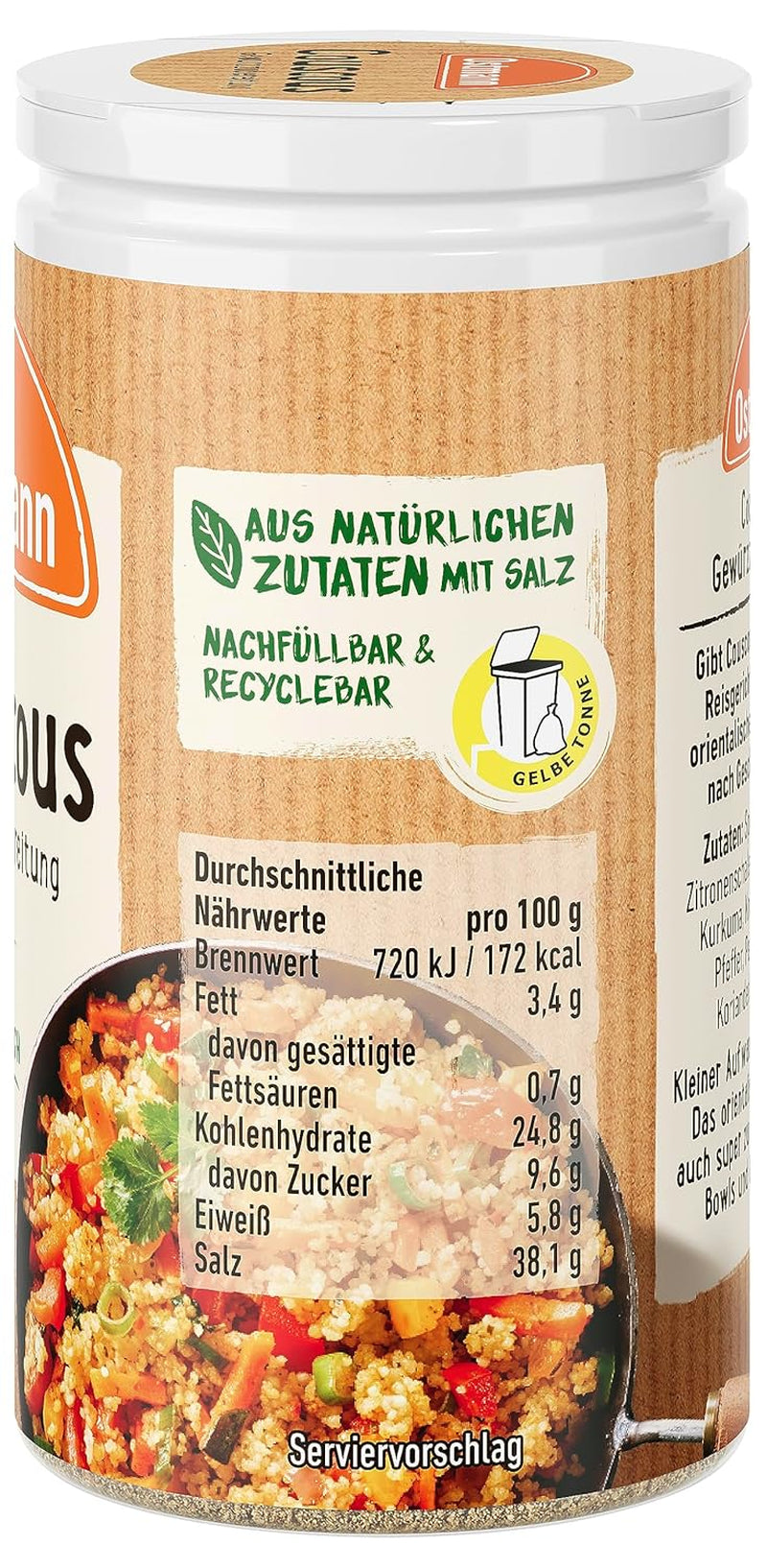 Ostmann Gewürze Couscous Gewürzzubereitung, 50 g (Verpackungsdesign kann deweichen)