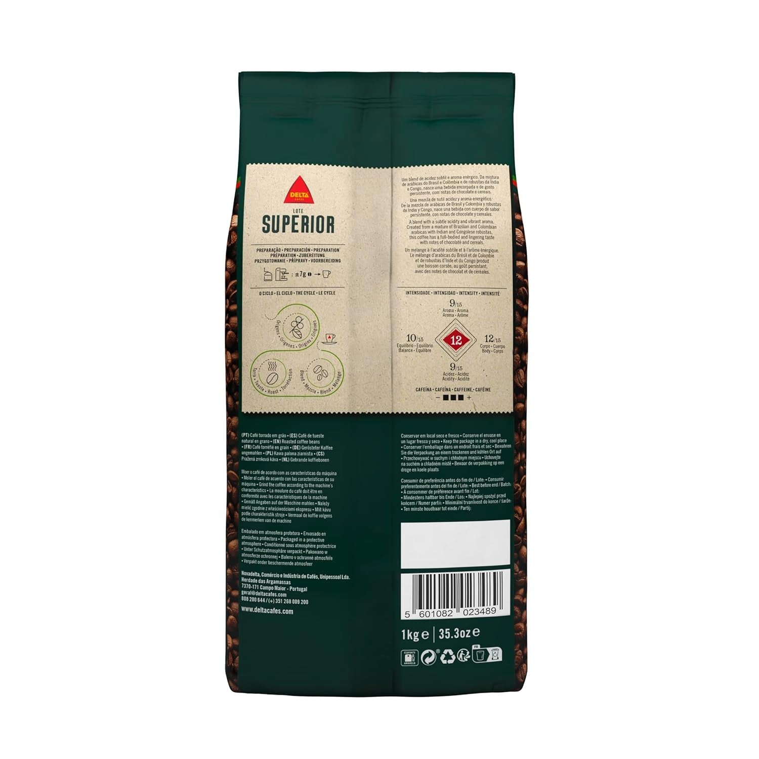 Delta Cafés Superior boabe de cafea, 1 kg Cafea Naty Shop
