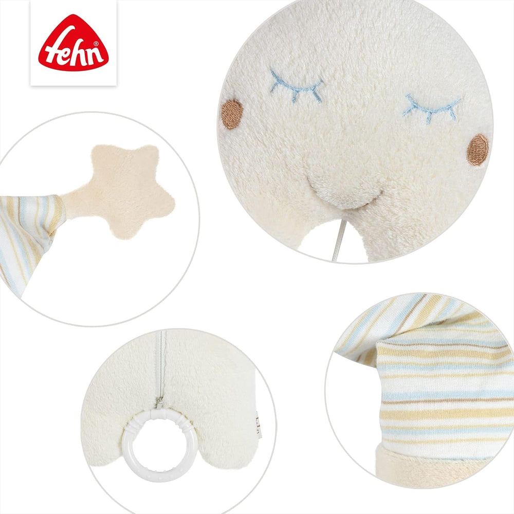 Fehn music box baby sleep aid star - cutie muzicală cu mecanism muzical detașabil pentru agățat - melodia de ajutor pentru somn "Weißt du wieviel Sternlein stehen" - jucărie pentru bebeluși și copii de la 0+ luni Jucarii Bebe Naty Shop