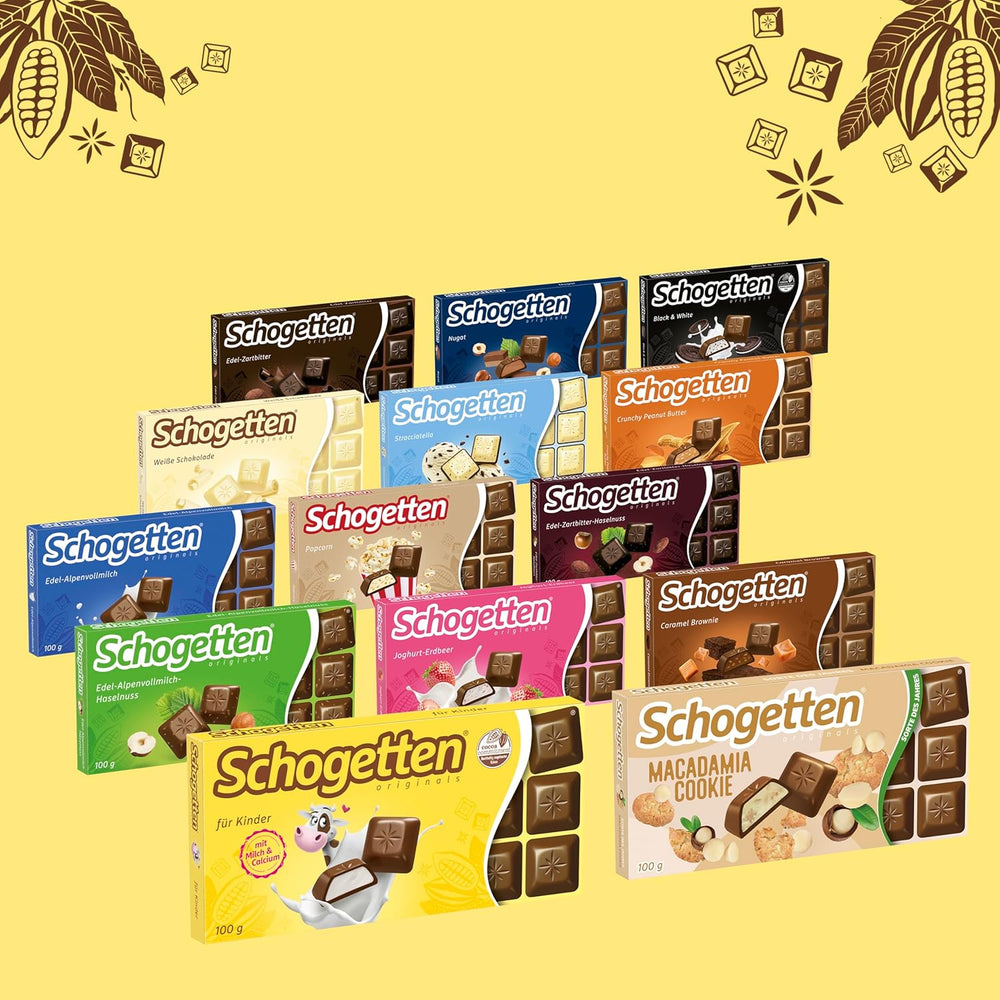 Schogetten gyerekeknek, tábla csokoládé 100g, tejcsokoládé krémes tejes töltelékkel, kényelmesen adagolva. Egy finomság. Darabról darabra.