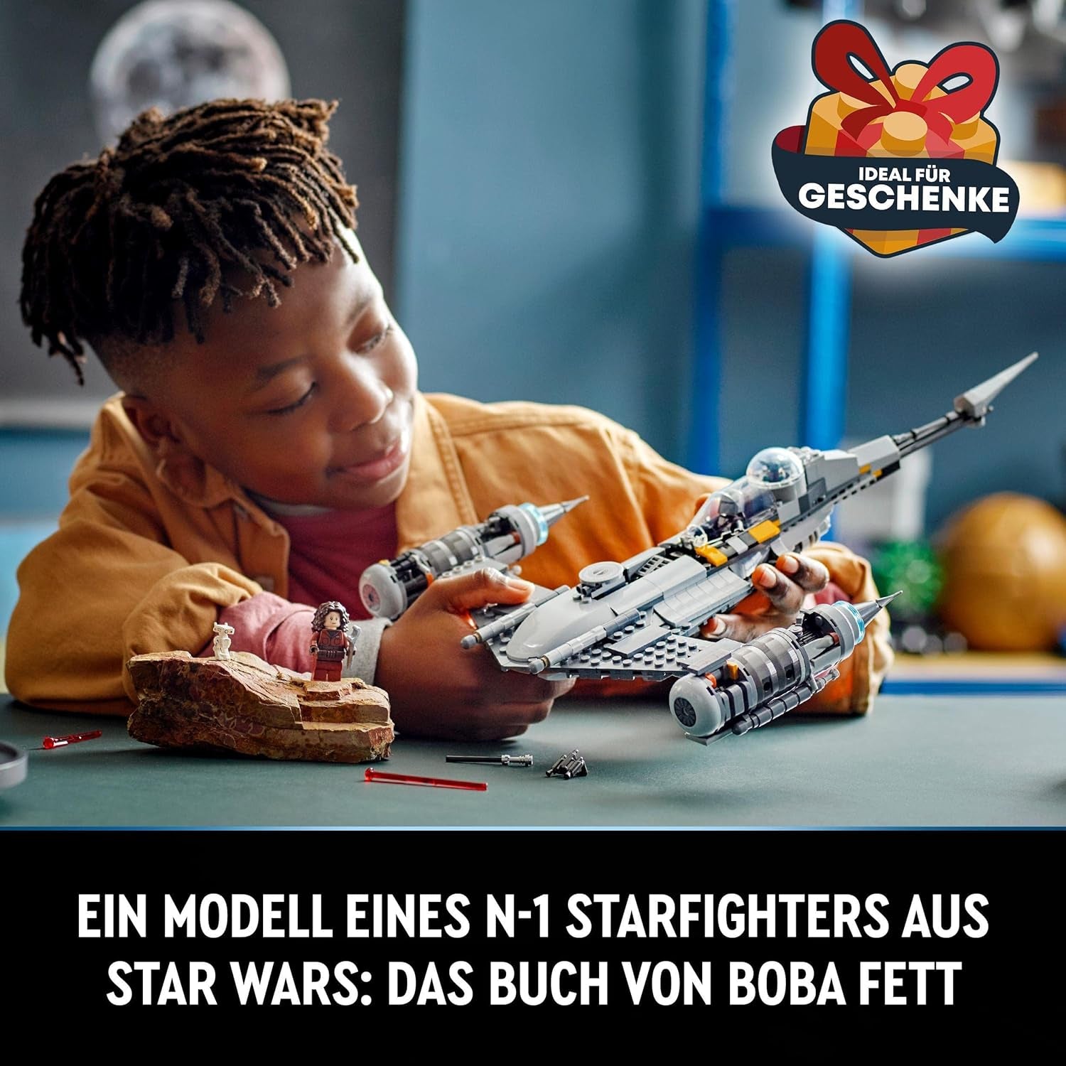 LEGO Star Wars Mandalorian Fighter N-1 a Boba Fett könyvéből építőjáték űrhajó készlettel, 4 karakterrel, beleértve a Baby Yoda 75325 figurát, építőkészleteket Besuche den LEGO-Store