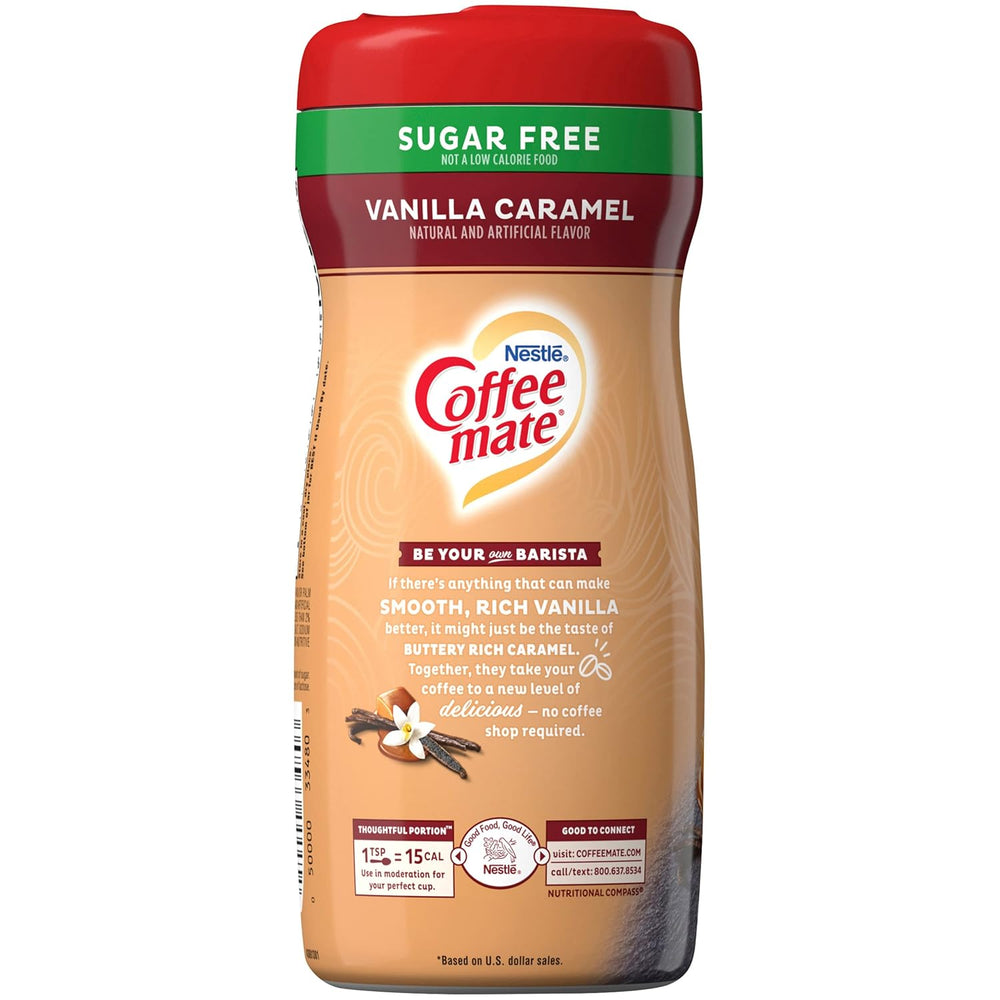 Coffee-Mate vanília karamell, cukormentes porított kávékrém, Kaffeesahne por - vanília karamell - OHNE ZUCKER! az USA-ból