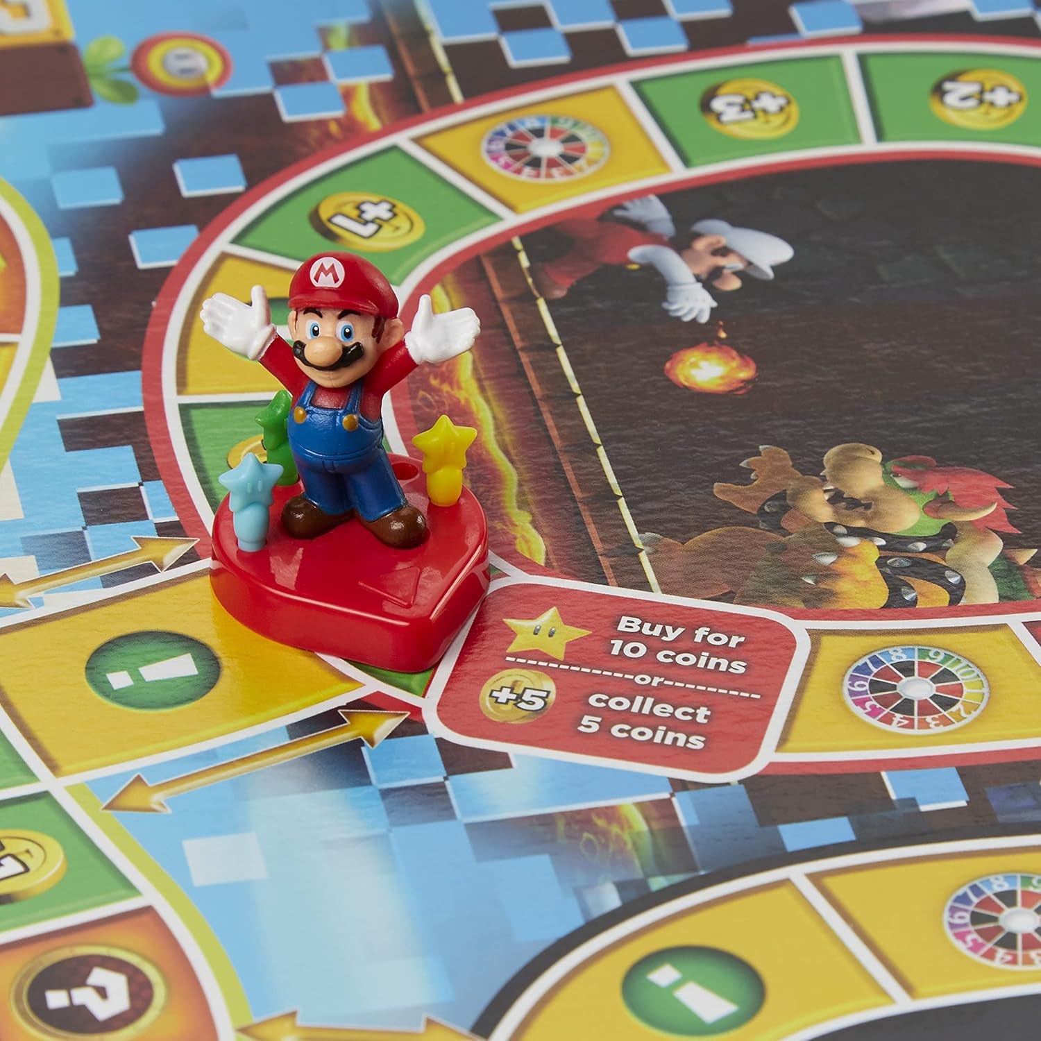 Hasbro The Game of Life Super Mario társasjáték 8 éves kortól, játssz minijátékokat, gyűjts csillagokat és harcolj Bowserrel