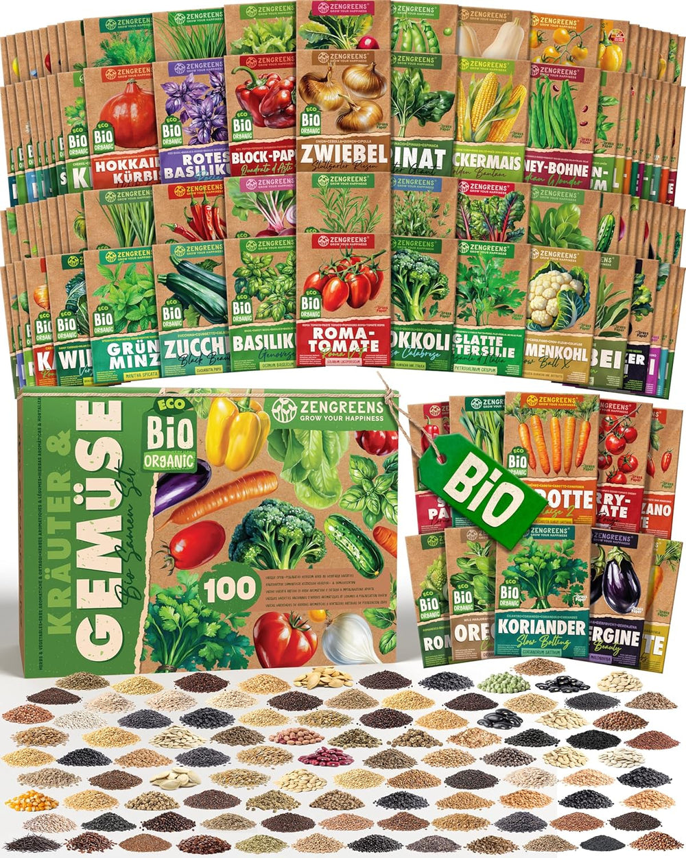 Bio Wintergemüsesamen Im 20Er Set - 20 Winter Gemüse Samen Für Den Einfachen Anbau Im Garten, Balkon Oder Hochbeet - Pflanzensamen - Saatgut