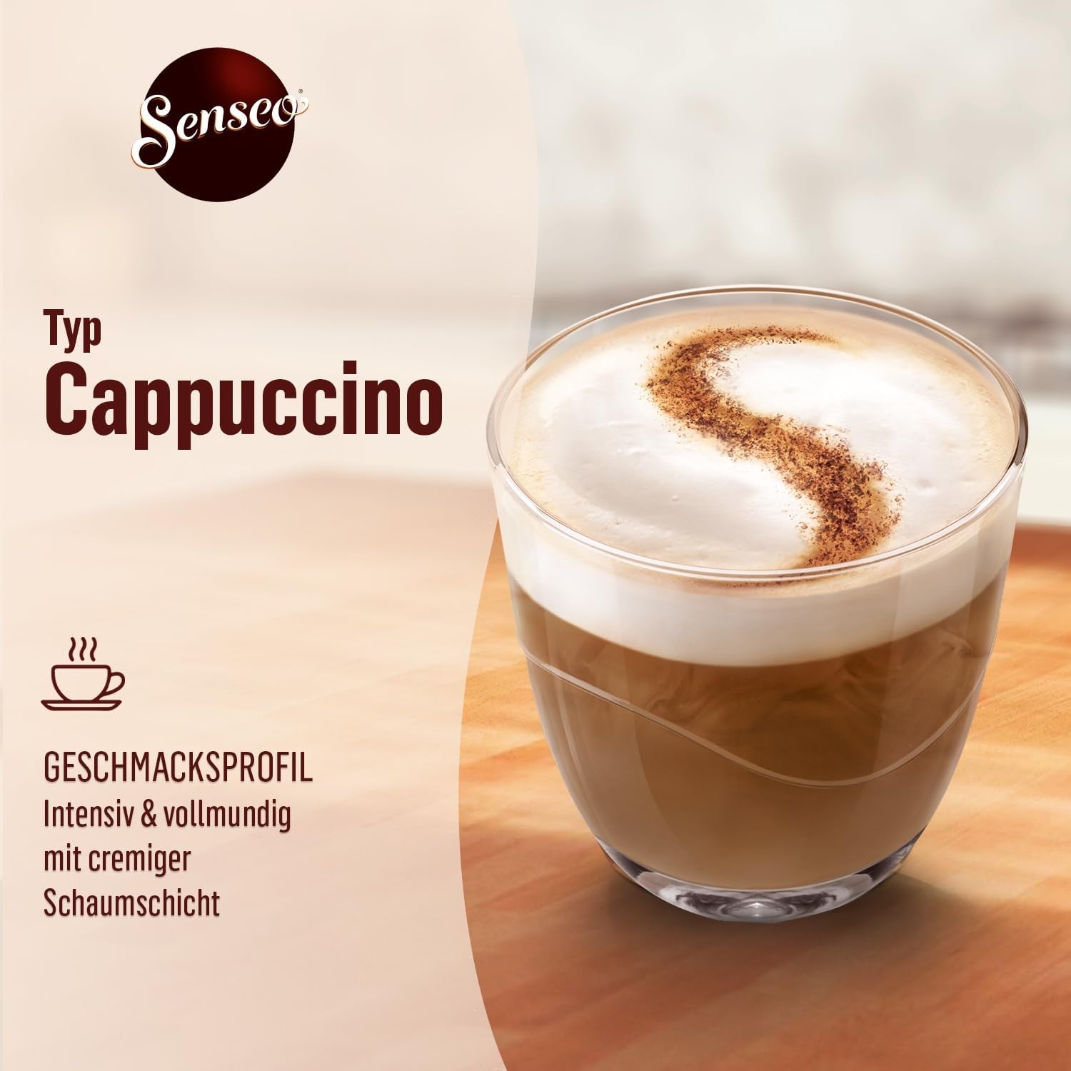 Senseo Pads Cappuccino, 10 x 8 Getränke, 80 Kaffeepads