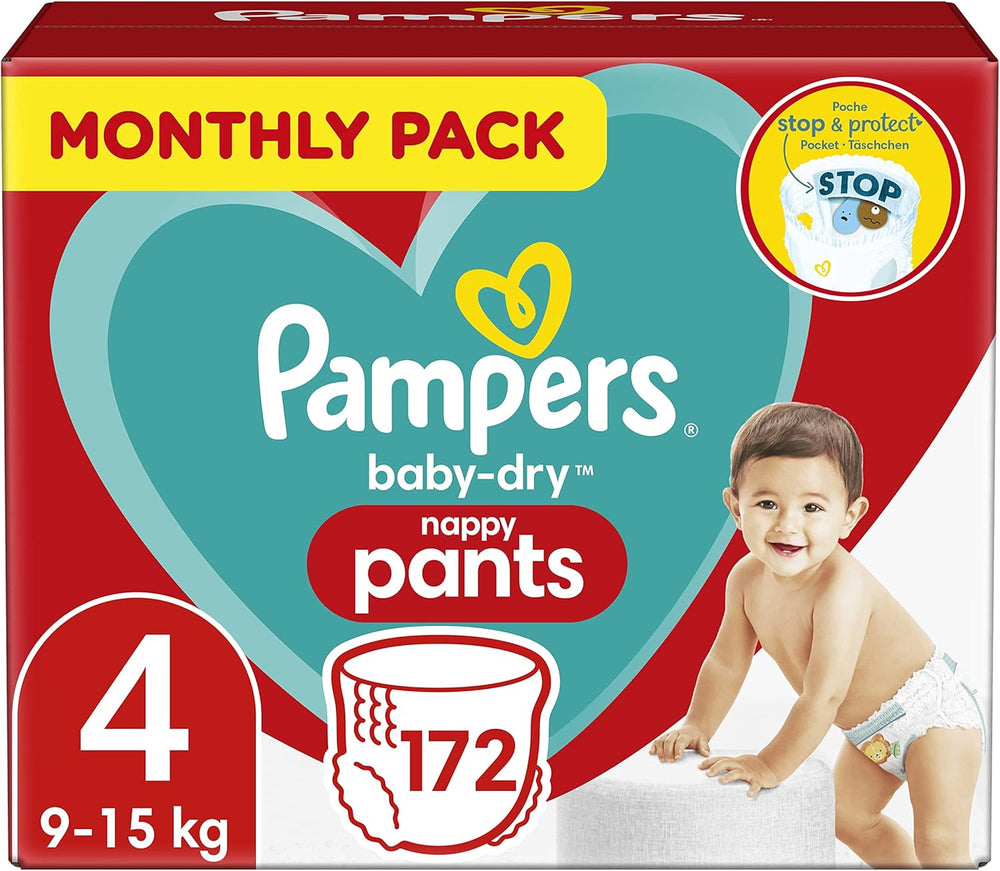 Pampers (régi verzió), bugyi, 4-es méret, 9 kg-15 kg, három csomag (1 x 88 pelenka)