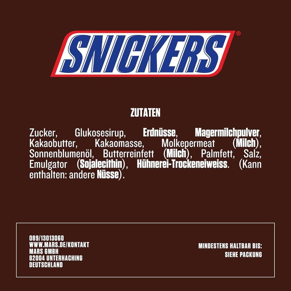 Snickers csokoládészelet mogyorós karamell 5 szeletcsomag | Snack foci | (1 x 5 x 50 g)