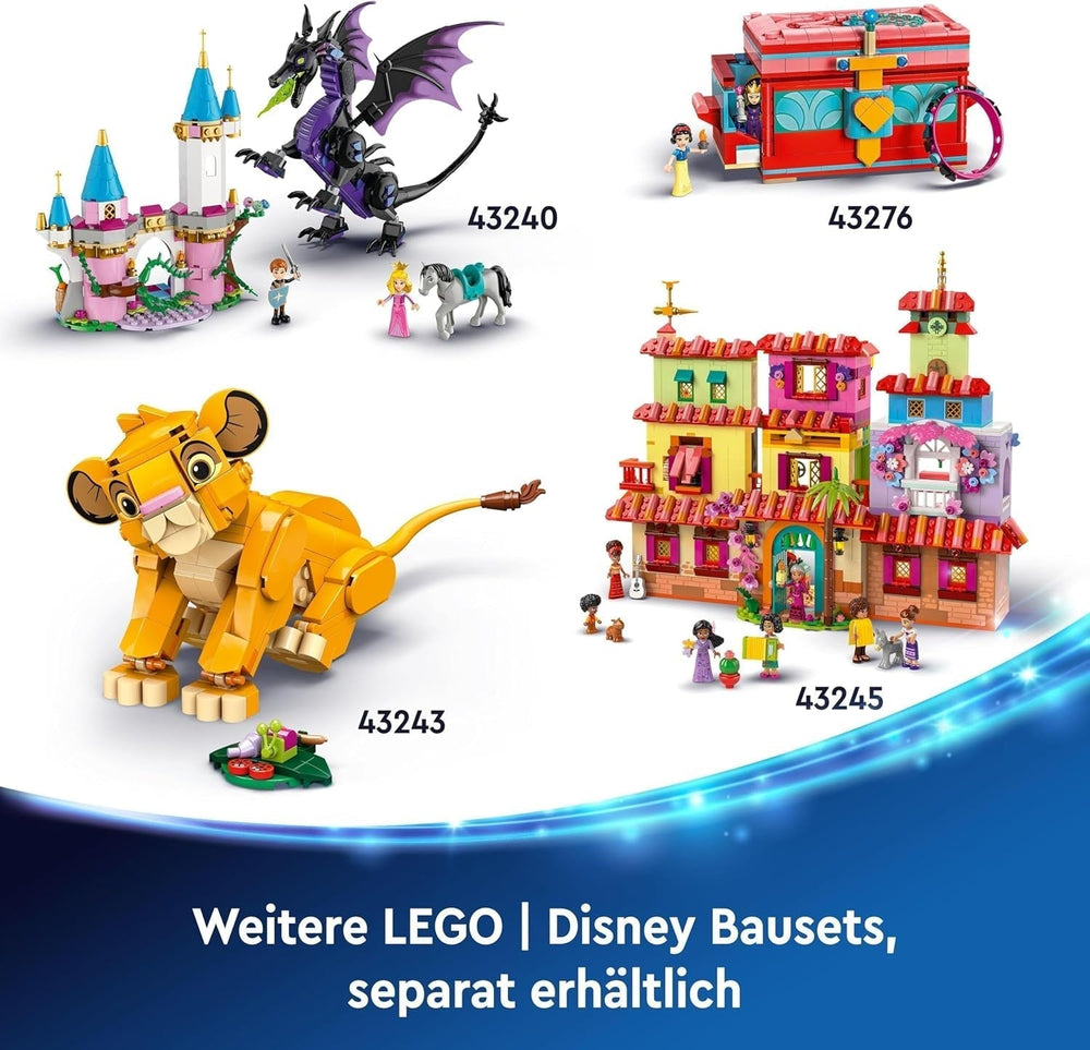 LEGO Ç€ Disney Simba, az oroszlánkirály kölyke, építőjáték gyerekeknek, fantasy játékkészlet az oroszlán figurájával, klassz ajándékötlet lányoknak és fiúknak 6 éves kortól, gyerekjáték 43243 Építőkészletek Beuche den LEGO-Store