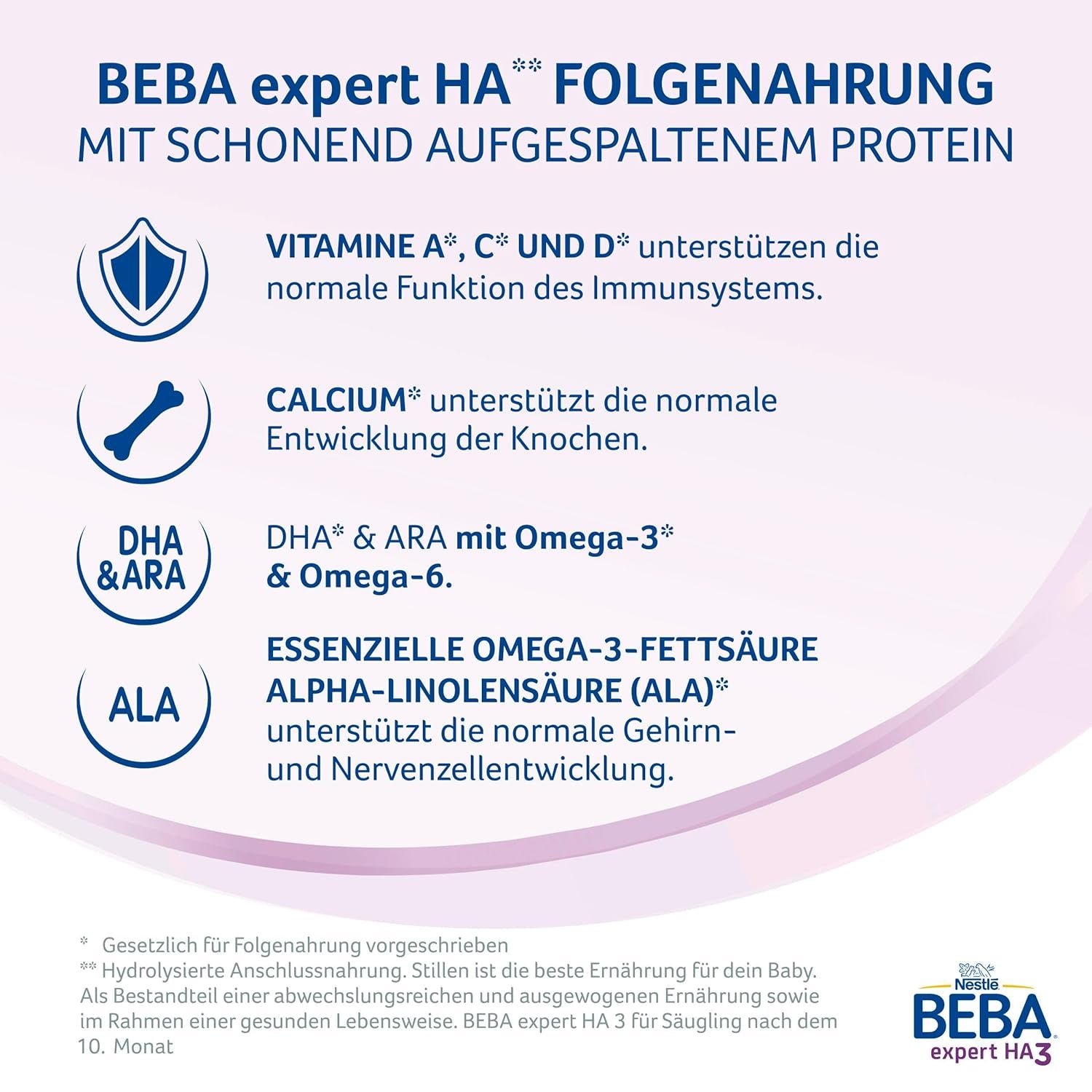 BEBA expert HA 3 hidrolizált folytatásos formula, 10 hónapos kortól, 1 csomag (1 x 550 g)