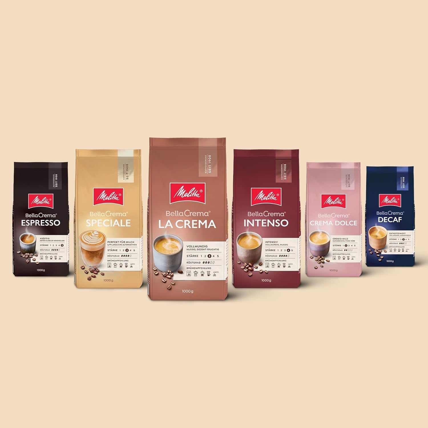 Melitta Bellacrema Boabe de cafea organice întregi, nemăcinate, 750 grame Cafea Naty Shop