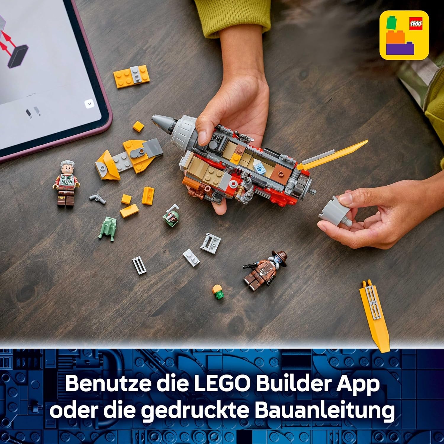 LEGO Star Wars 75437 Cobb Vanths Speeder - inkl. Cobb Vanth & Cad Bane minifigura sowie Blaster & Jetpack - Geschenk für Jungen ab 7 Jahren und Fans von The Mandalorian