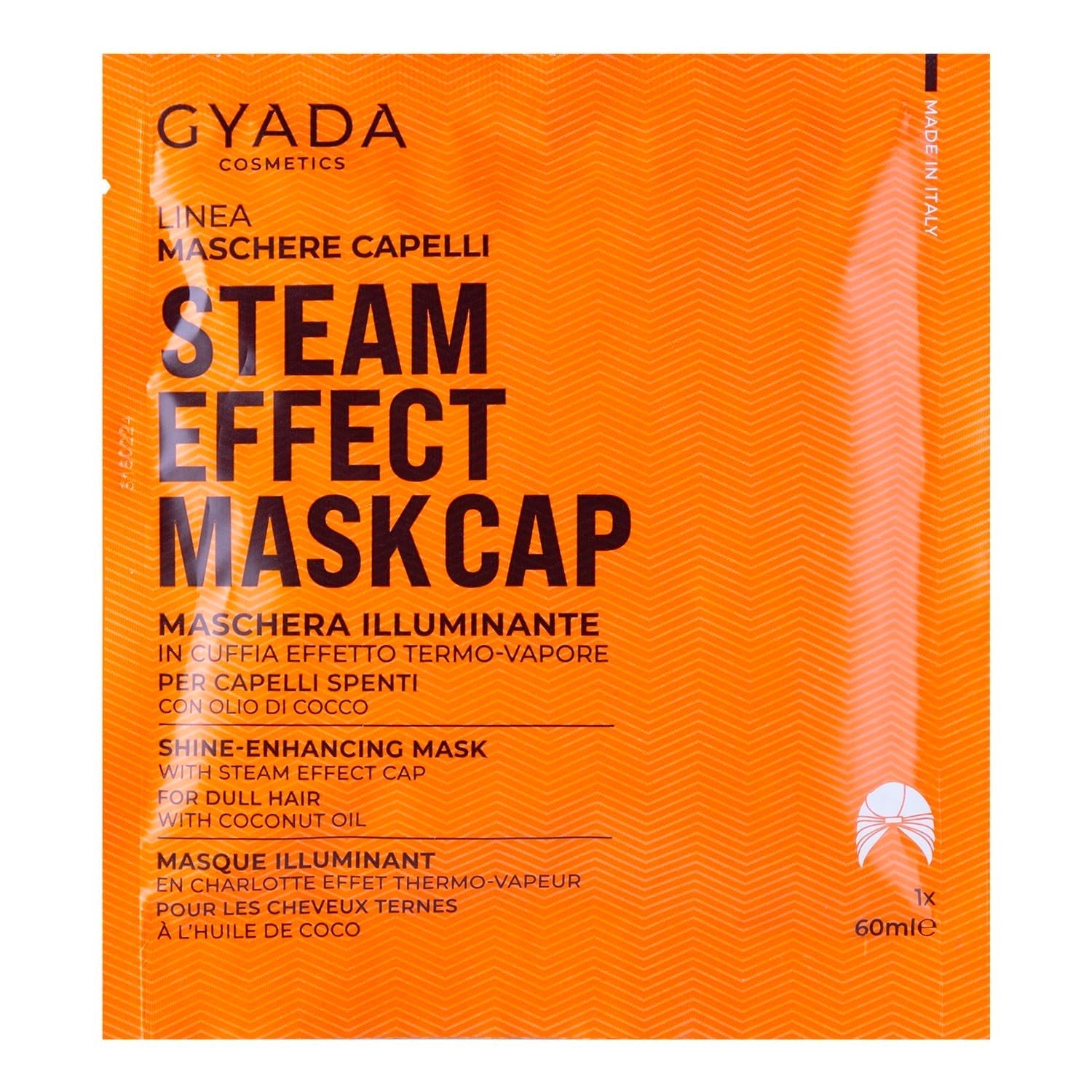 GYADA COSMETICS, mască de păr din material ușor și revitalizant, conferă strălucire și moliciune, efect hrănitor și reparator, cu capac termic, pe bază de ulei de cocos și avocado, 60 ml Masca de par Naty Shop Titlu implicit