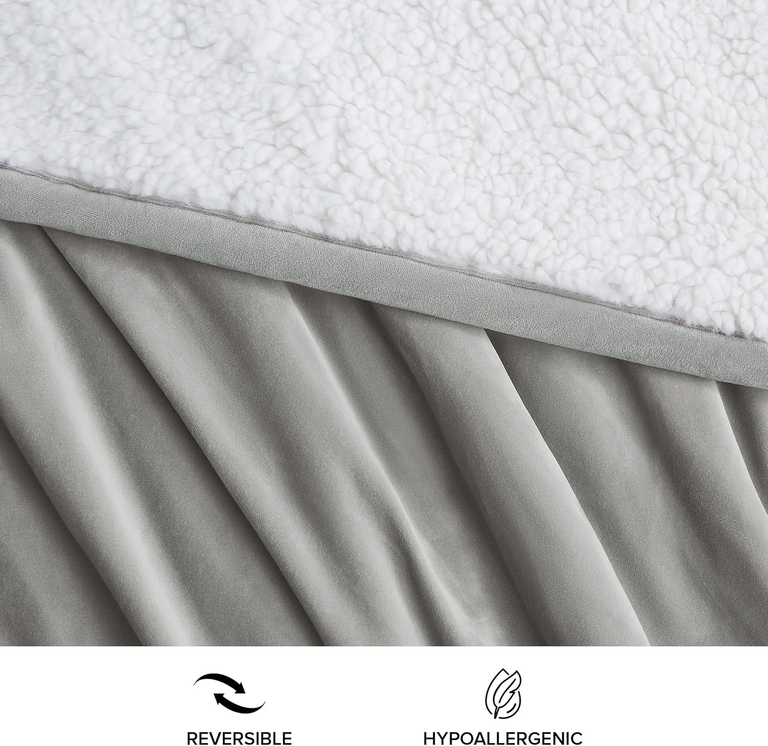 UGG 01465 Bliss Sherpa Dobótakaró Teljesen megfordítható kanapéhoz vagy ágyhoz Gépben mosható Könnyen kezelhető puha plüss túlméretezett luxus takarók 178 X 127 cm Seal Naty Shop paplanok és paplanok