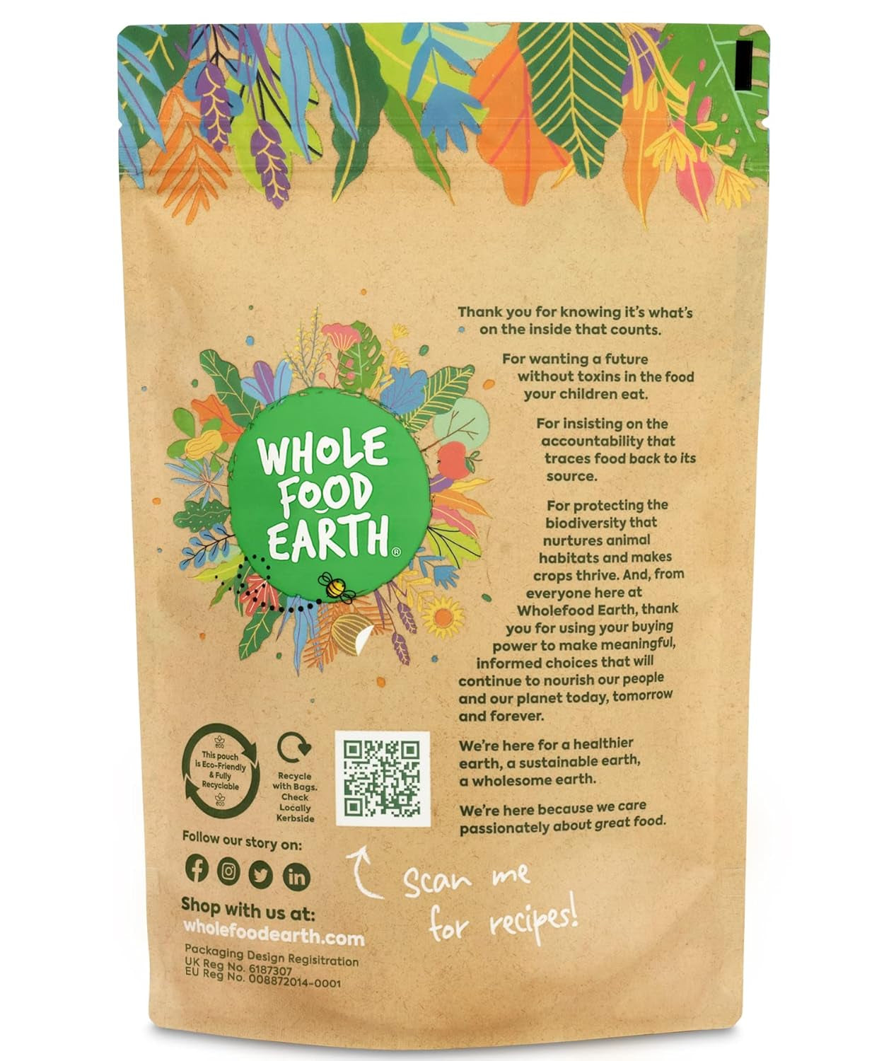 Fehér rizs jázminnal Wholefood Earth Organic 3kg Nyers | Nem GMO | Vegán | Rostforrás | Tanúsított bio