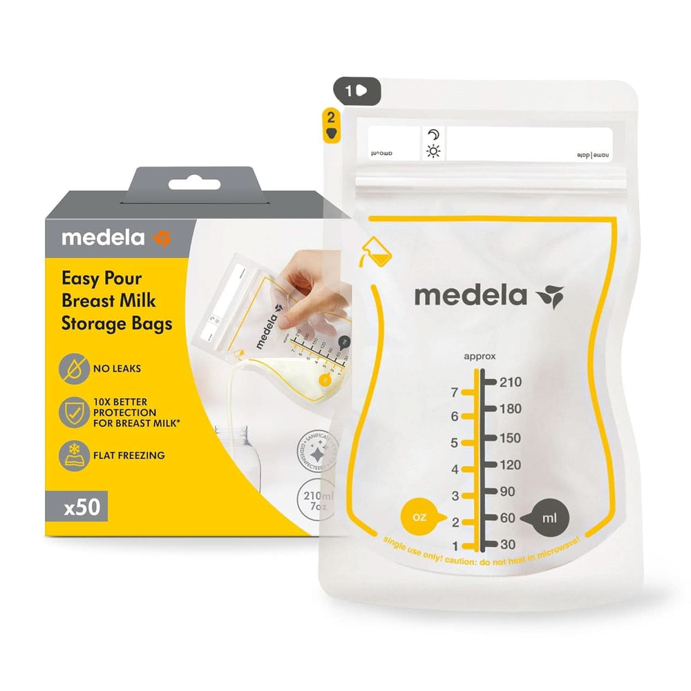 Medela Easy Pour Muttermilchbeutel Zum Einfachen Ausgießen, 100 Stück, 210 ml, Auslaufsichere Einweg-Muttermilchbeutel Mit Überlaufschutz, Stillhelfer Kiegészítők Élelmiszer és szoptatás Baby Naty Shop 50