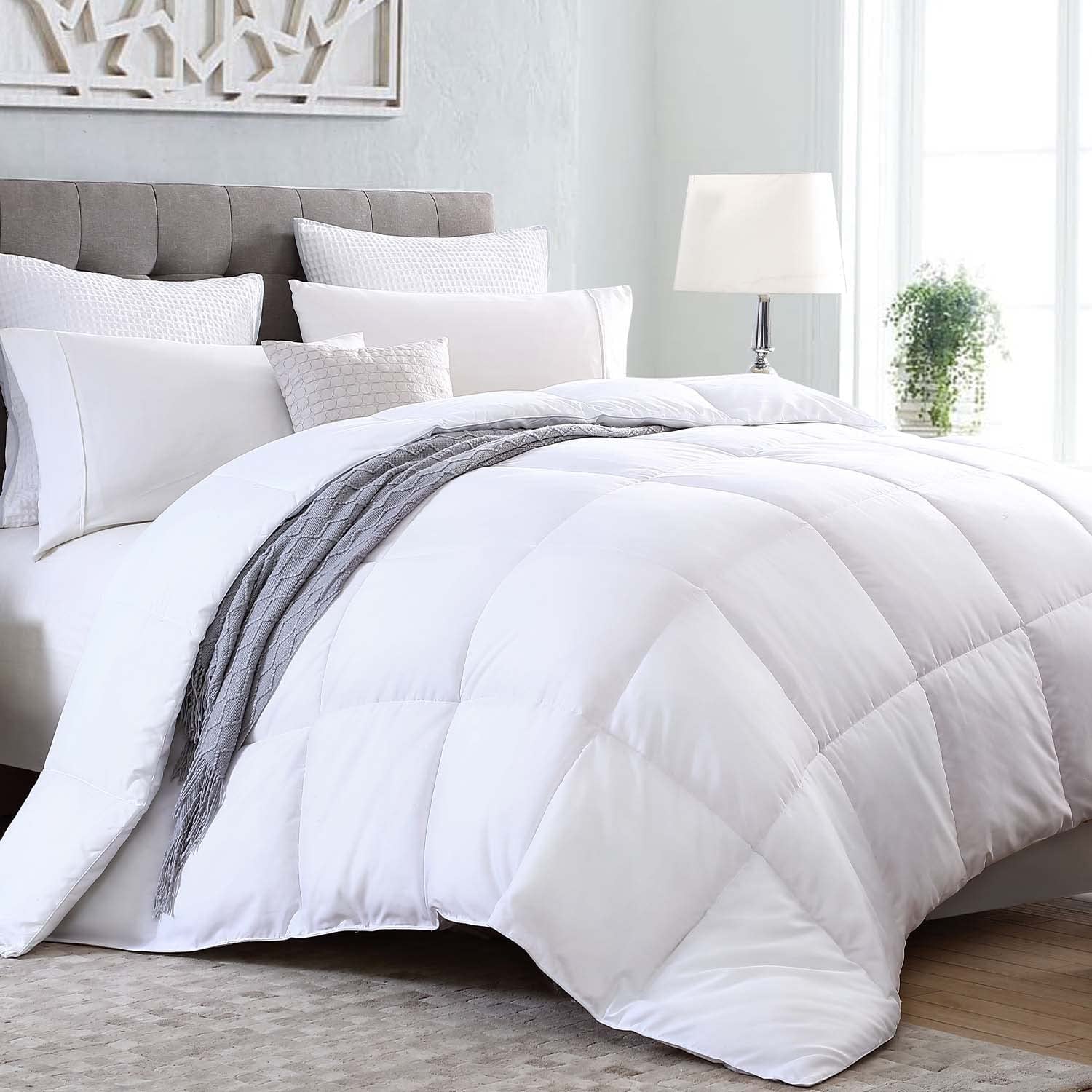 Kingsley Trend Alternative White Down Quilt For All Seasons, All Season, King Size Duvet (2.6 M X 2.3 M), moale, lavabil la mașină Plapumi si pilote Naty Shop Alb Rege