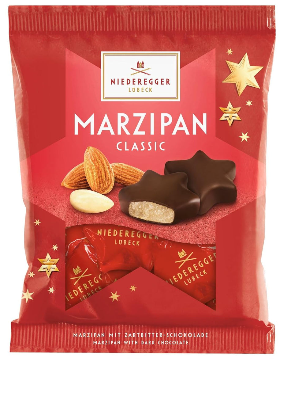 Niederegger Marcipán csillagok zacskóban 87g