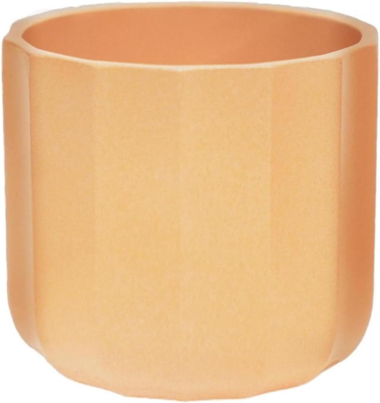 Ghiveci ceramic, model geometric în formă de lămâie, 12 x 12 cm