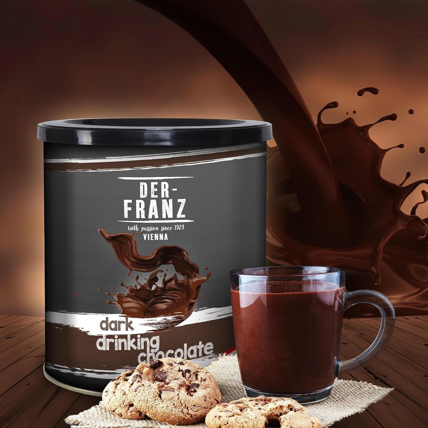 Der-Franz Ciocolată neagră de băut, 2 X 500 G Bomboane de Ciocolata Naty Shop