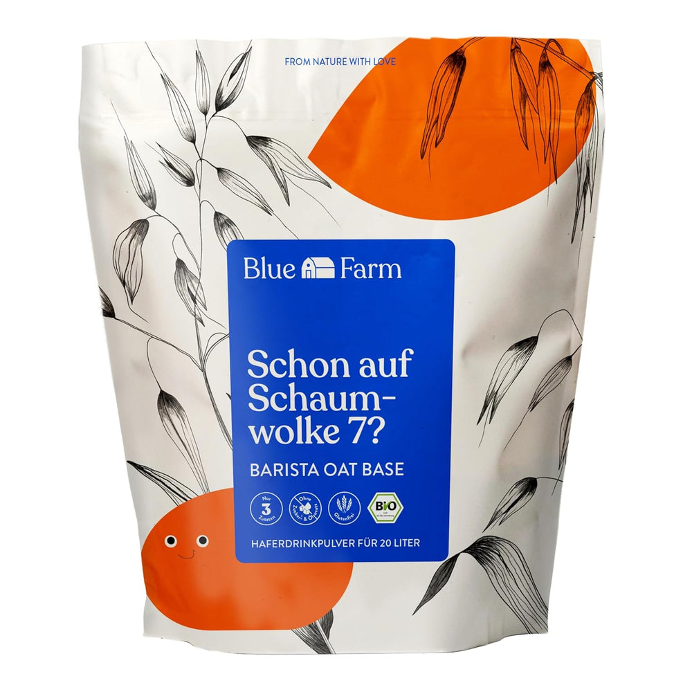 Blue Farm Barista Oat Base für bis zu zu zu zum selbermischen – Bio Haferdrink Barista Edition – Milchalternative ohne Zusatzstoffe und Zuckerzusatz – Vegán és Glutenfrei – 90% Weniger Verpackungmüll
