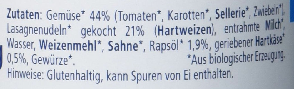 Hipp Pasta Bambini - Lasagna zöldségekkel, 6 db (6 x 220 g) Mother and Child Naty Shop csomag