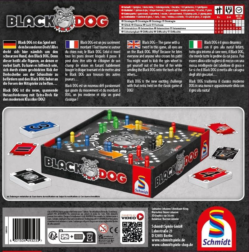Schmidt Spiele 49323 Black DOG, családi játék