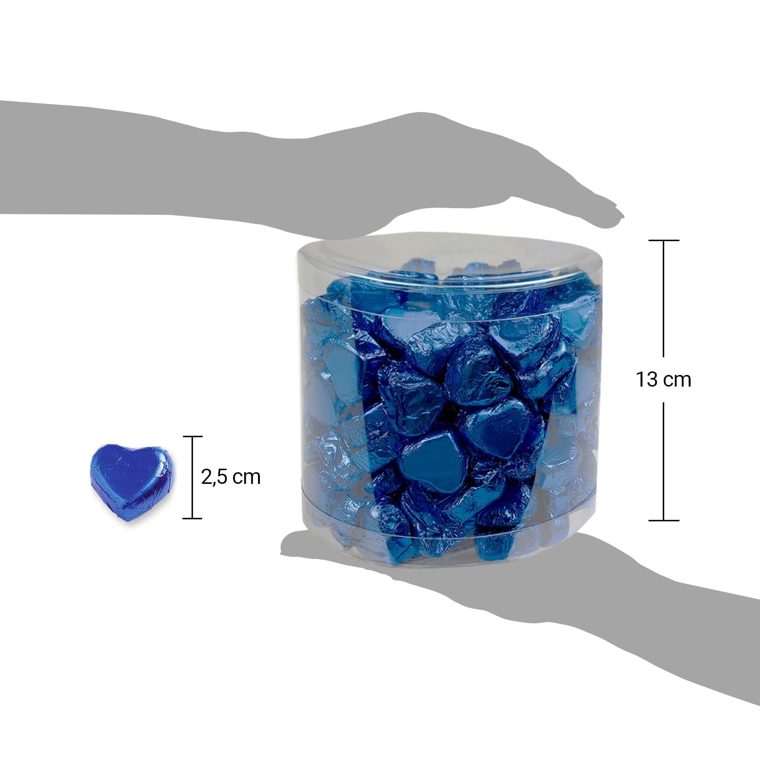 Günthart 150 kék csokoládé szív nugát töltelékkel | Pingvinek nugát krémmel | Blue Chocolate Penguin Hearts | Verseny | Kék csokoládé szívek | Pingvin (1,2 kg)