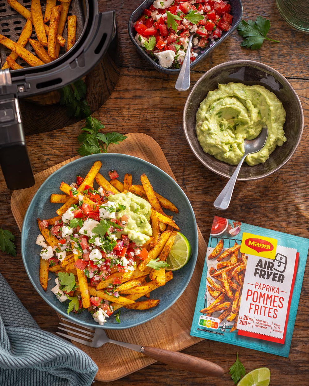 MAGGI Airfryer Pommes Frites - paprika, 1 csomag (1 x 34 g)