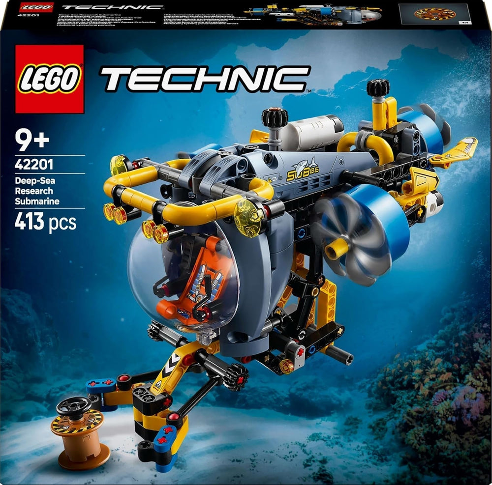 LEGO Technic mélytengeri felfedező tengeralattjáró építőjáték gyerekeknek 9 éves fiúknak és lányoknak Kreatív születésnapi ajándékötletek Építhető jármű forgó propelleres 42201 építőkészletek Besuche den LEGO-Store