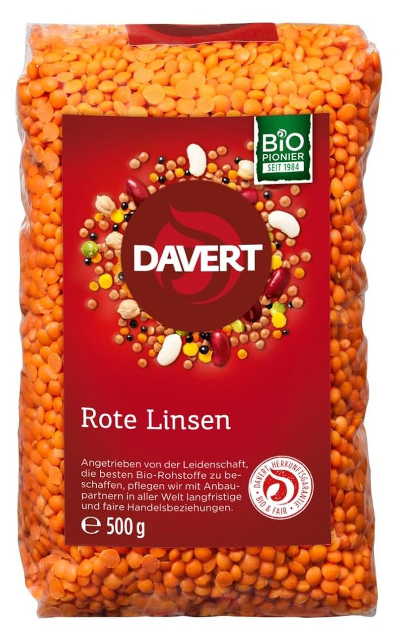 Davert egész vöröslencse (1 x 500 g) - Bio