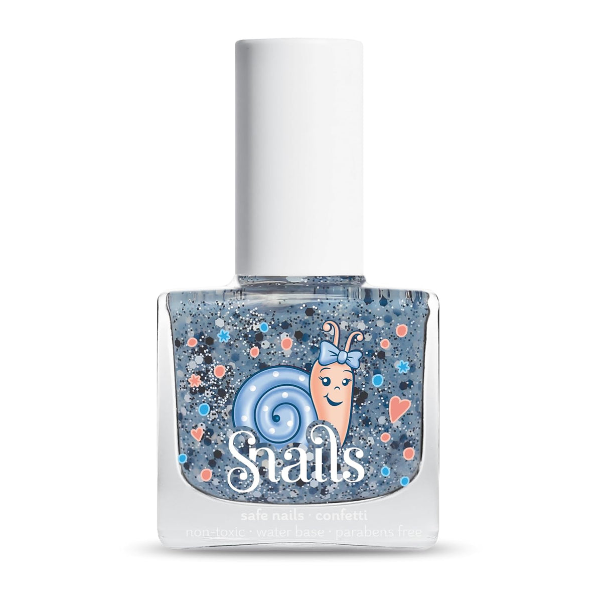 Snails 516202 Top Coat Confetti Blue Baby Körömlakk, Vízbázisú, Mosható, Biztonságos, Vegán