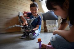 Mattel Minecraft Ender Dragon Action Figure Set, lumini, zgomot și ceață cu Steve și Enderman, True To Scale la aproximativ 8 cm înălțime Figuri HTN25 Action figures Naty Shop