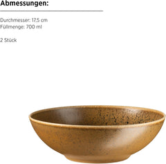 MÄSER 935273 Grumpy, Geschirrservice Made in Portugal, Hochwertiges 8-Teiliges Kombi-Geschirr Set; Teller, Gourmetteller Und Schüssel Mit Reaktivglasur in Edel Schimmerndem Gold Braun, Porzellan Seturi vesela masa Naty Shop