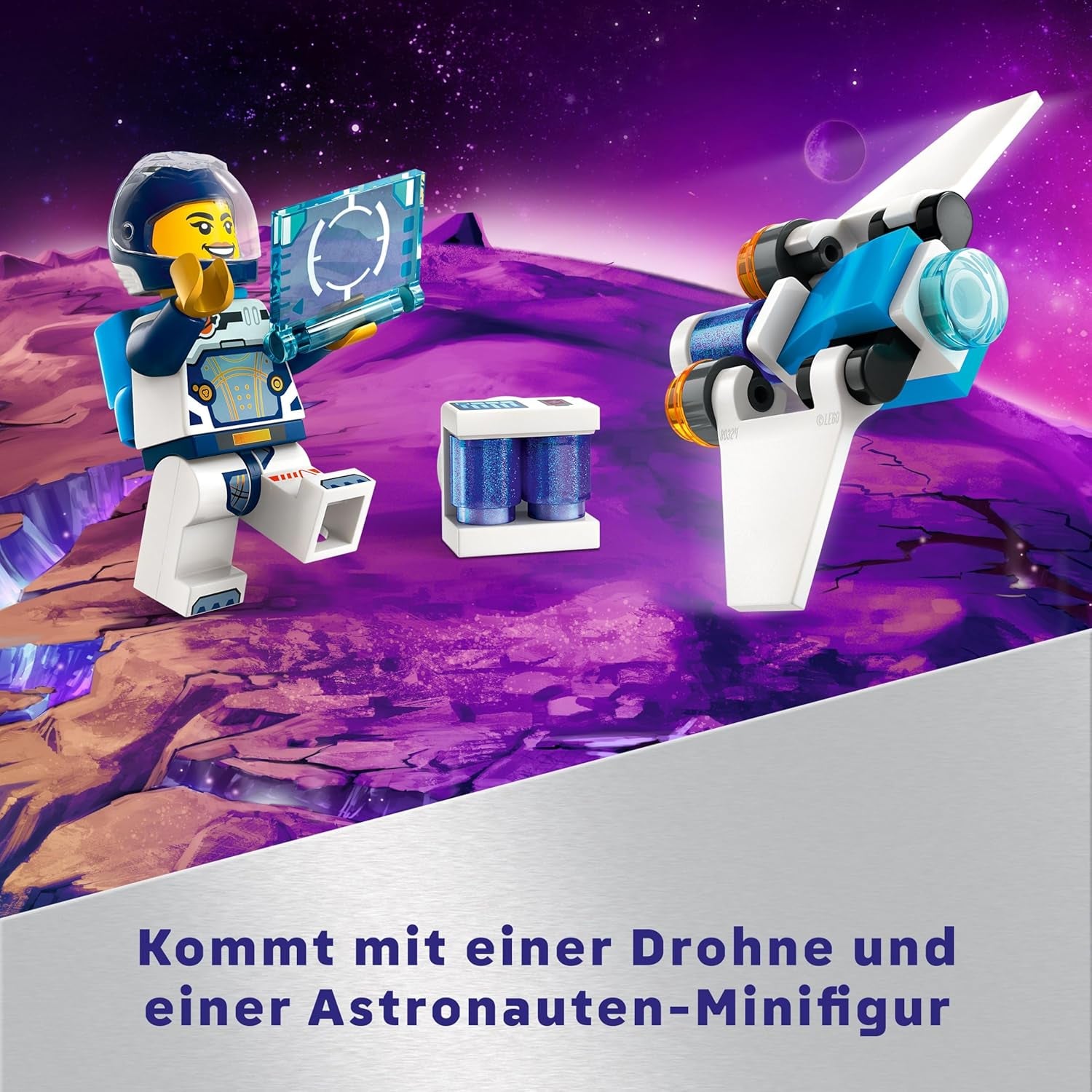 LEGO City Raumschiff, Weltraum-Spielzeug és Space Shuttle für Kinder zum Baen, Jungen und Mädchen ab 6 Jahren, Set mit Astronaut-Figur 60430