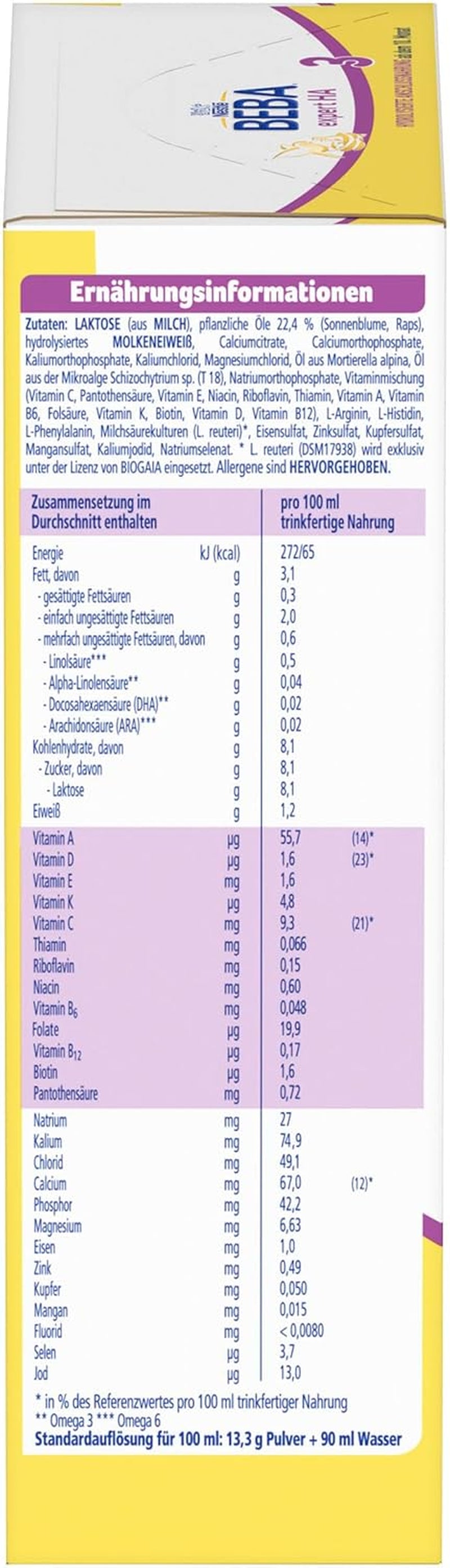 BEBA expert HA 3 hidrolizált folytatásos formula, 10 hónapos kortól, 1 csomag (1 x 550 g)