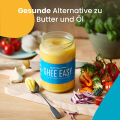 Ghee Easy 850g Ghee Bio von Grasgefütterten Kühen - Ghee Butter ohne Zusatzstoffe - Zertifiziert Organisch & Biologisch - Hochreines Ayurveda Ghee ohne Laktóz és glutén - 100% Europäisch