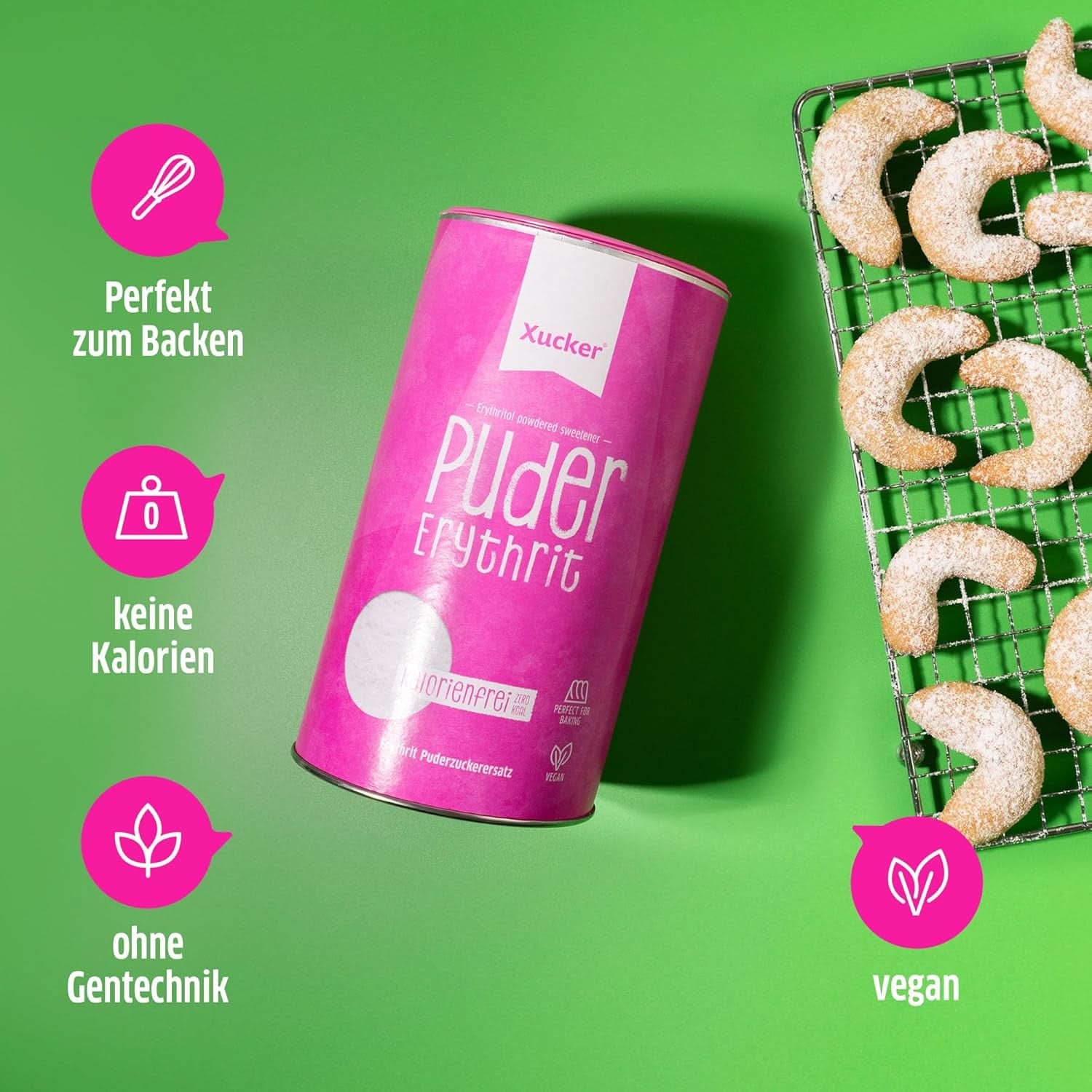 Xucker porcukor Eritrit - Kalóriamentes cukorpótló, 600 gramm Sweeteners Naty Shop