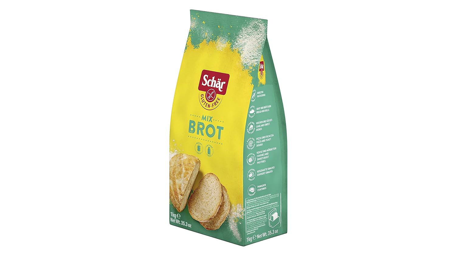 Mix B - Brot Mix Backmischung Glutenfrei 1 kg, 10 Er Pack Naty Shop