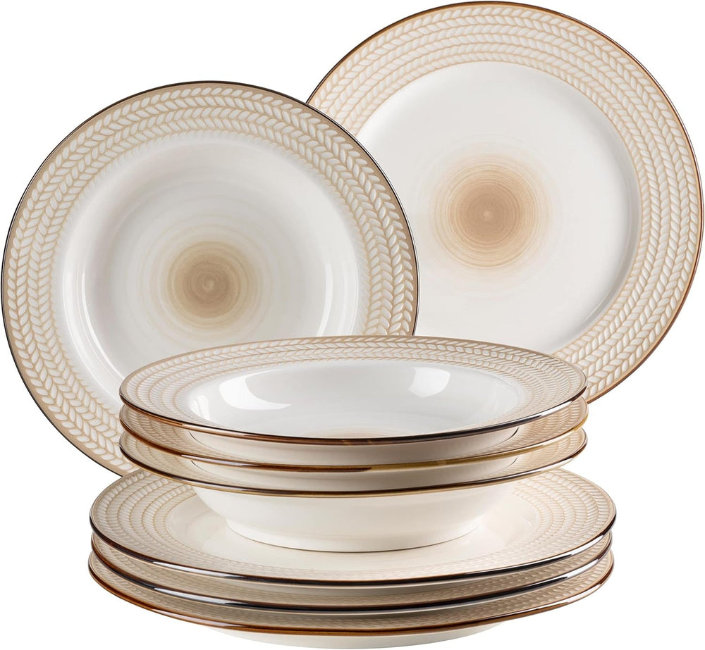 MÄSER 931941 Seria Prospero, serviciu de cafea modern din 12 piese (4 persoane) în stil vintage Seturi vesela masa Naty Shop Alb Serviciu de cină