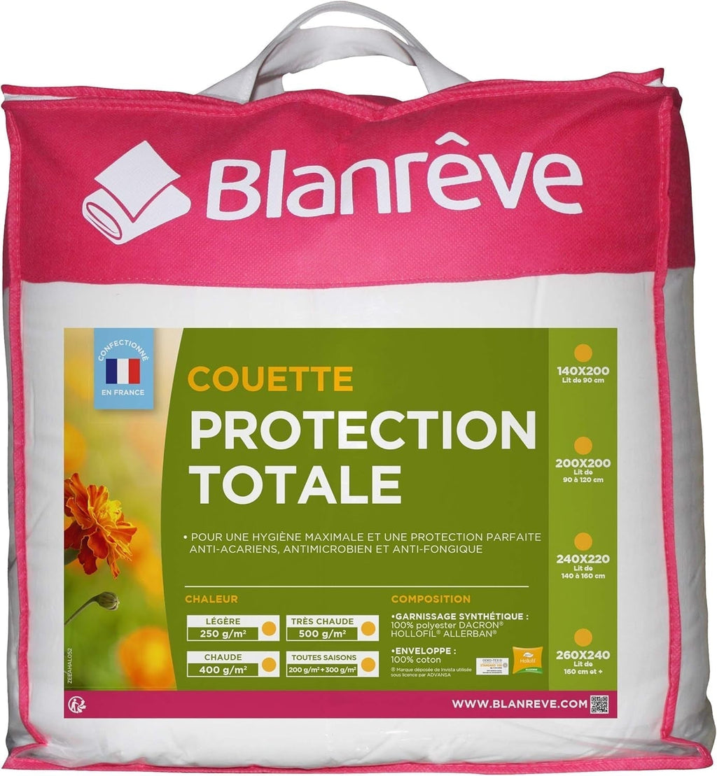 Blanrève Cthalvd011420 Copertă de plapumă Hollofil Allerban bumbac cald alb 140 X 200 cm Plapumi si pilote Naty Shop 140 X 200 Cm