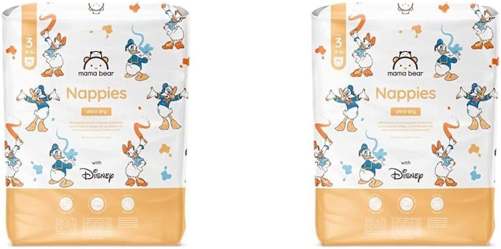 Pelenkák Mama Bear Disney Ultra Dry 4-es méret (8-14 kg), fehér, 84 db (1 csomag)