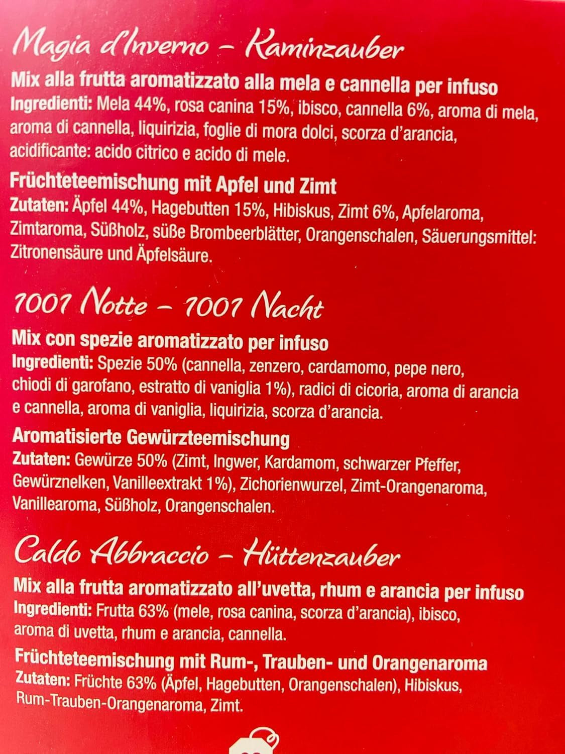 Pompadour 1913 Winter Collection Sortiment de ceaiuri din fructe și plante fără cofeină - 1 x 30 pliculețe de ceai (82,5 grame)