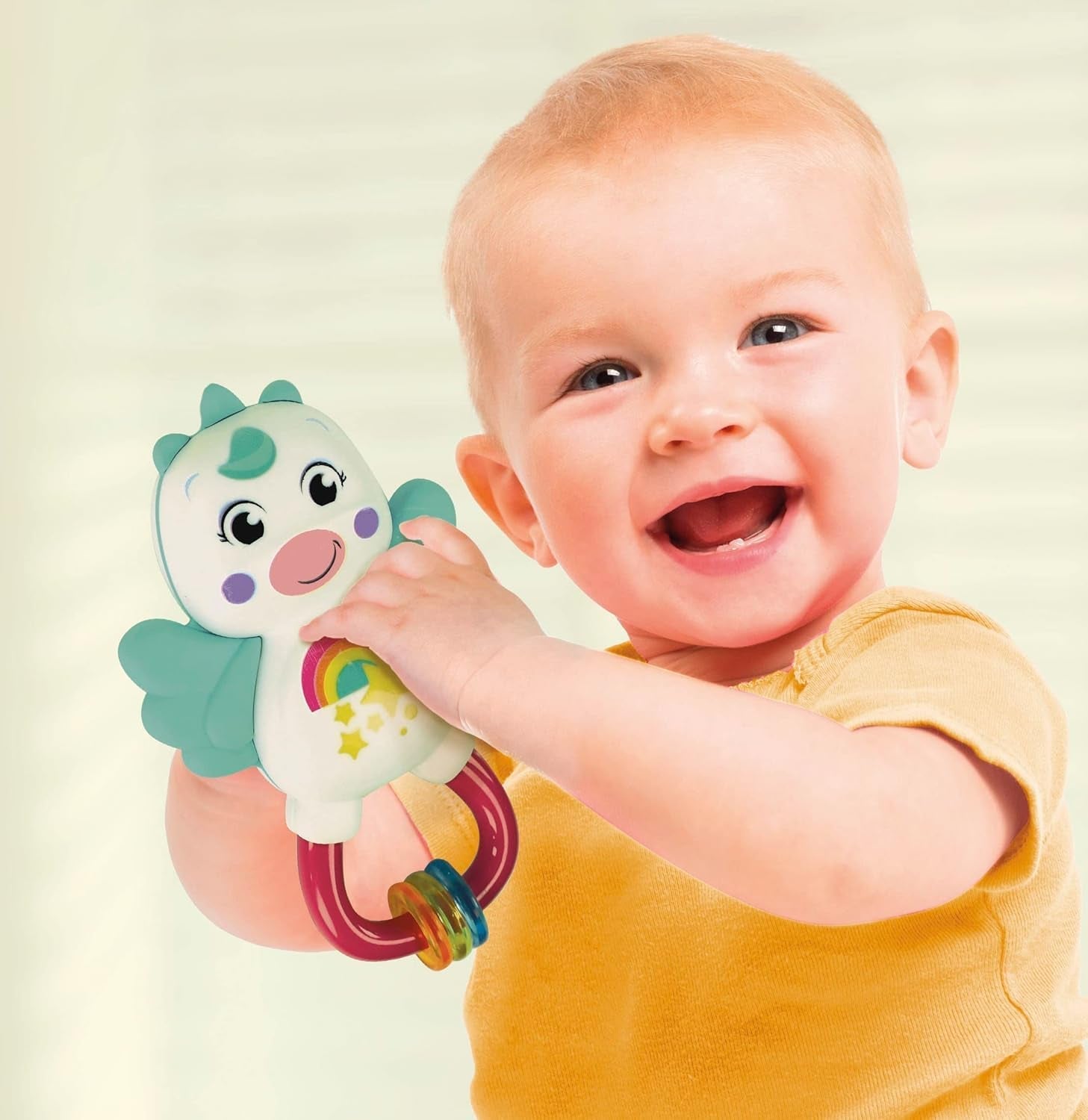 Clementoni 17778 - Little Unicorn Rattle - Sonaglio Neonato Con Massaggiagengive, Giocattolo Bambini 3 Mesi, Rafforza Le Capacità Motorie E Sensoriali - Made in Italy Jucarii Bebe Naty Shop