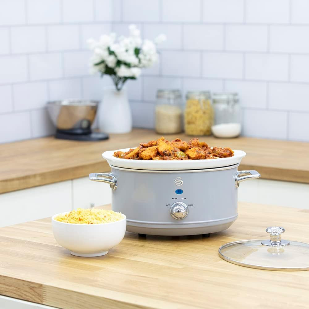 Swan Retro SF17021GRNEW Slow Cooker 3,5 literes, 200 W Slow Cooker Naty Shop