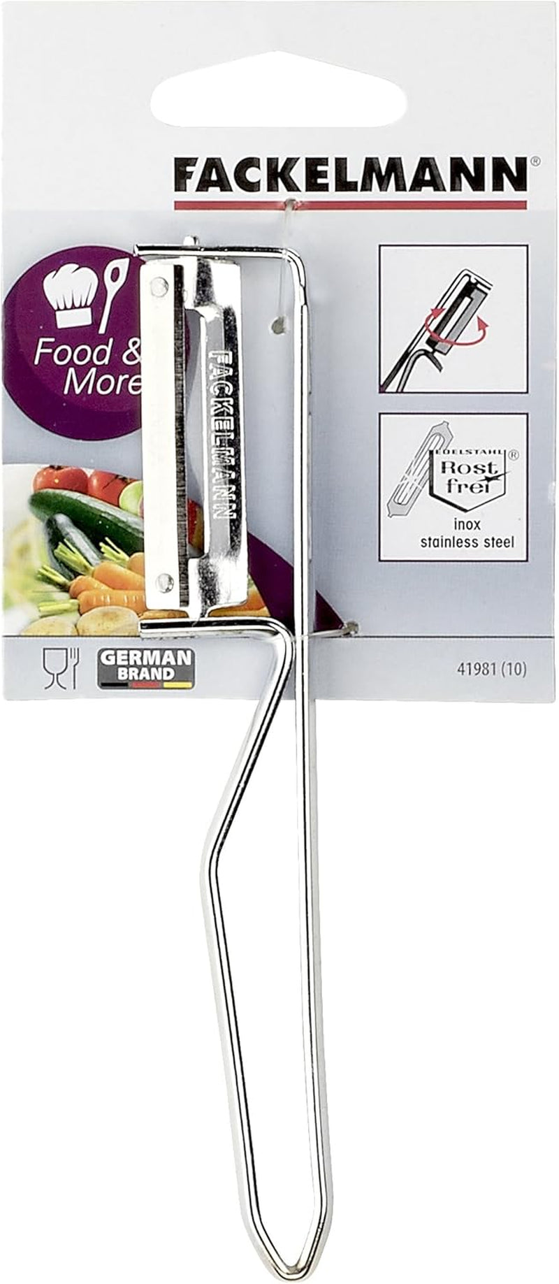 Fackelmann univerzális hámozó, rozsdamentes acél pengéjű hámozó Naty Shop