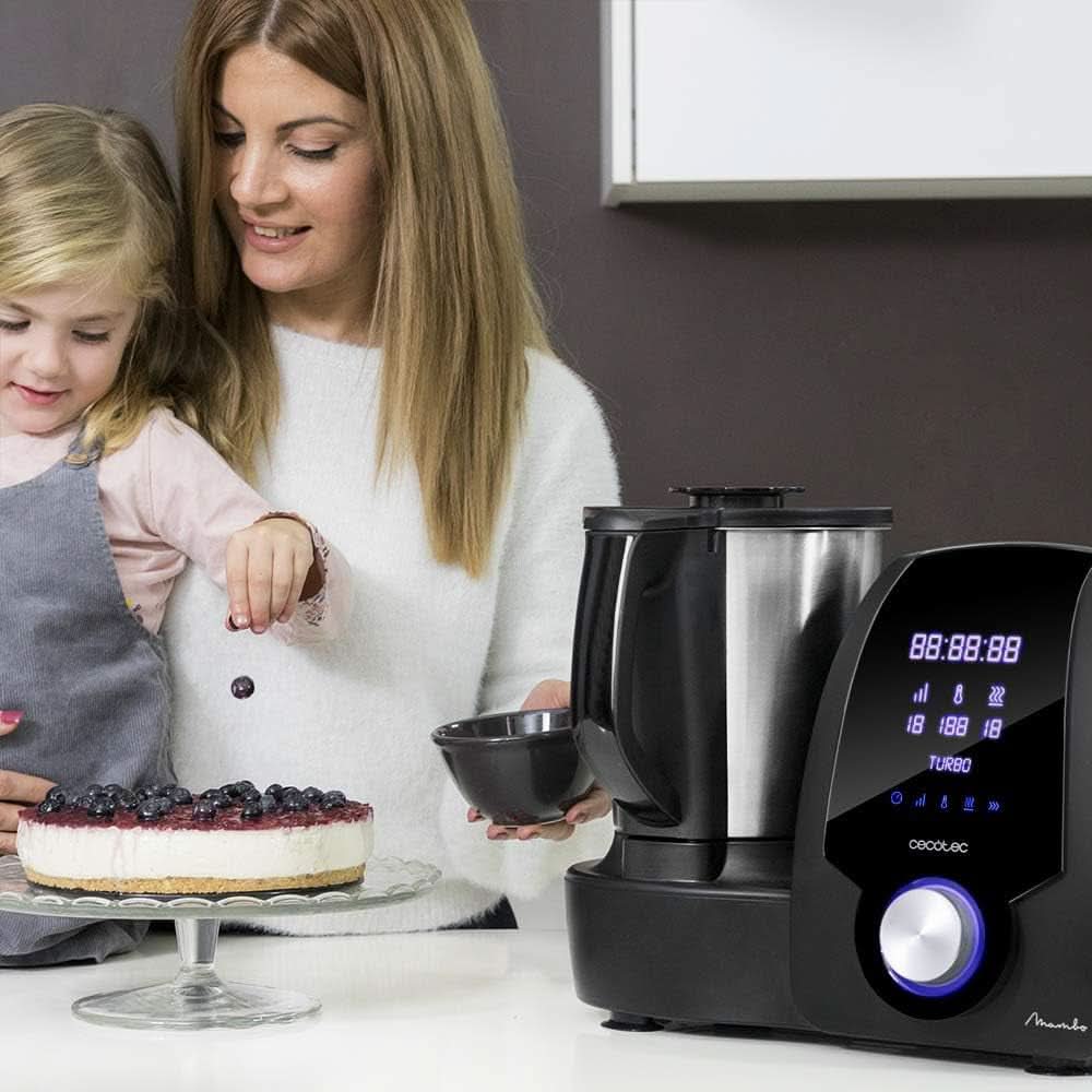 Cecotec Mambo 6090 Multifunktions-Küchenmaschine, 1700 W, 23 Funktionen, Krug Mit Fassungsvermögen 3,3 L, 3 Teller Gleichzeit, 10 Geschwindigkeitsstufen, Timer Kitchen Robots and Mixers Naty Shop