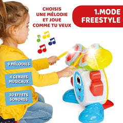 Chicco 00009820100000 Mi First set de tobe cu lumini și sunete, 3 moduri de redare instrument muzical cu baterie pentru copii, multicolor, Mare Jucarii Bebe Naty Shop