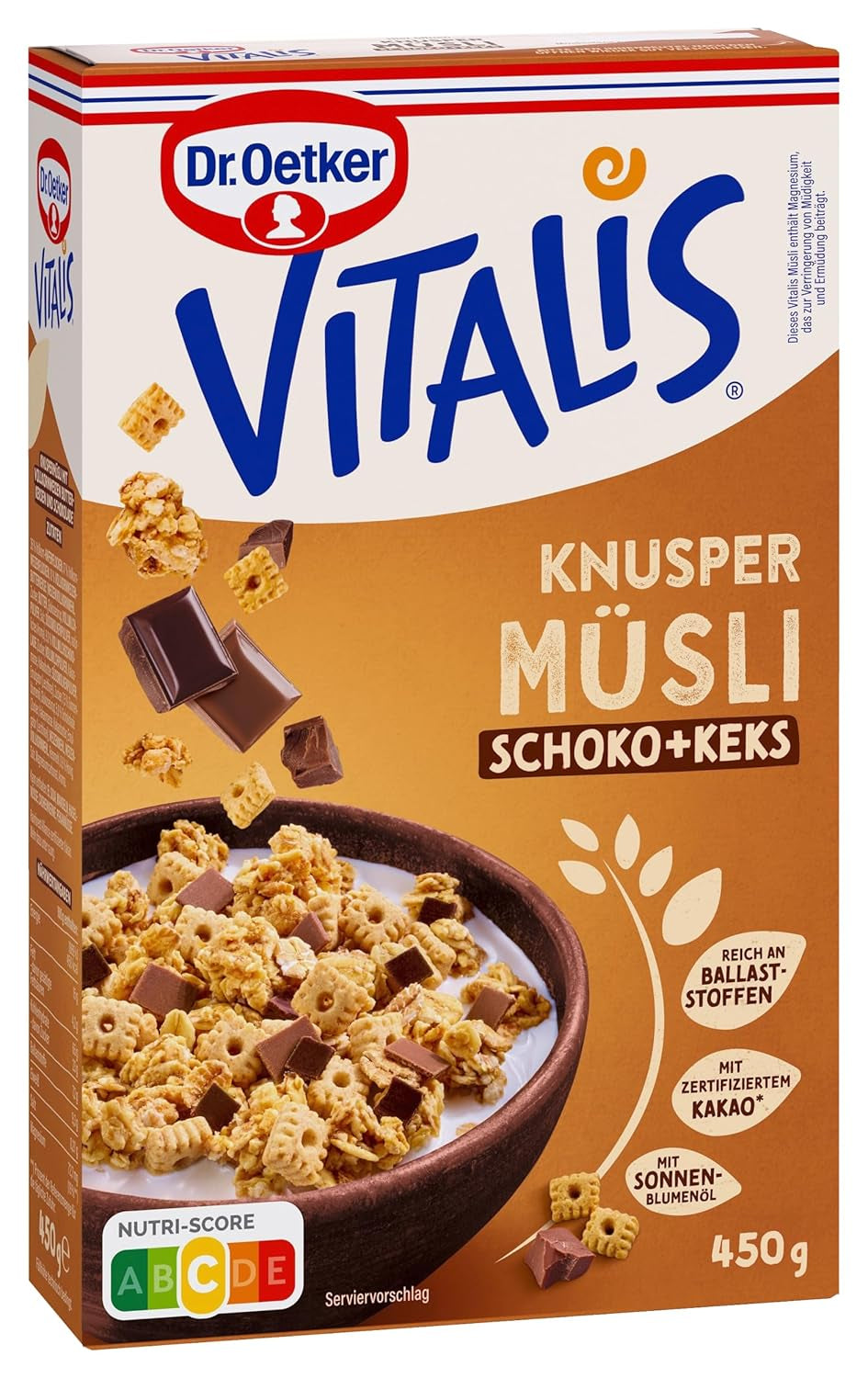 Dr. Oetker Vitalis Crunchy Flakes: Ropogós müzli kukoricapehellyel és manduladarabokkal, 5 db (5 x 600g) csomag
