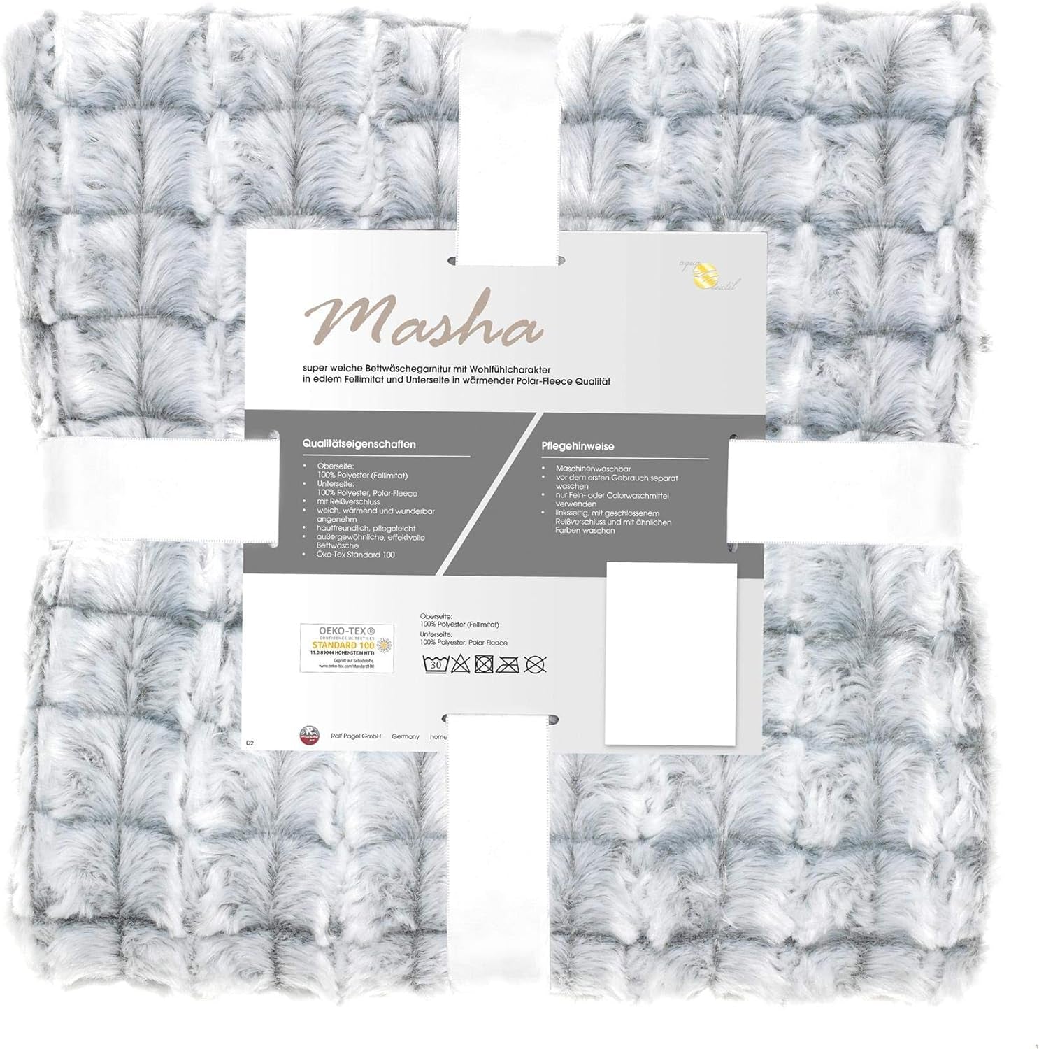Aqua-Textil Fluffy cuddly pătură 150 X 200 Cm Gri Alb Melange Plush TV pătură Bedspread Sherpa Fleece Oeko-Tex Ottawa Paturi si Cuverturi Besuche den aqua-textil-Store Blană faux gri Lenjerie de pat 155 X 220 Cm