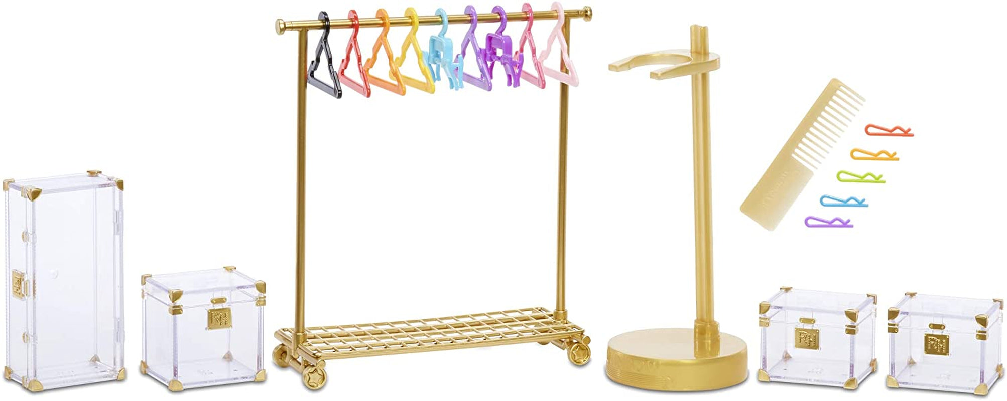 Rainbow High 571049 Fashion Studio - Păpușă exclusivă cu haine, accesorii și 2 peruci strălucitoare - Creează peste 300 de ținute!